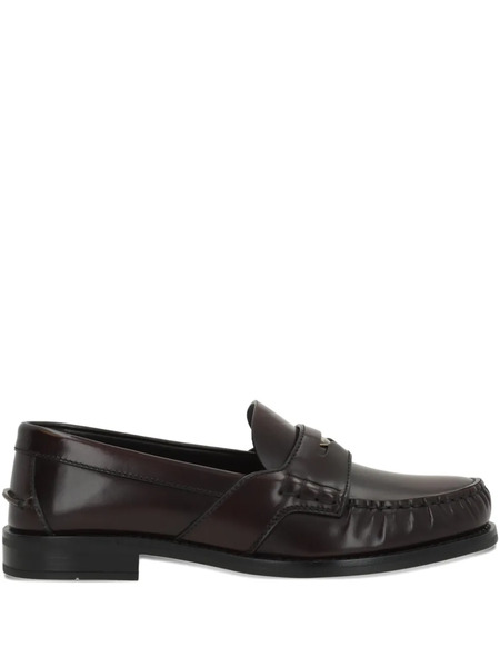  Prada Logo-plaque Penny Loafers - Brown 