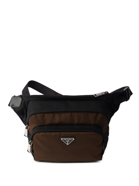  Prada Logo-plaque Shoulder Bag - Black 