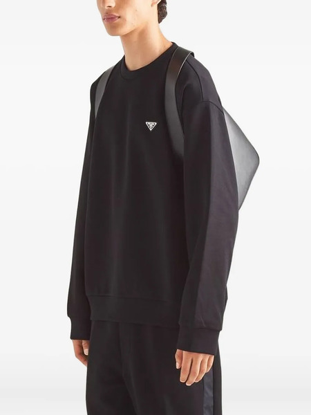  Prada Logo-plaque Sweatshirt - Black 