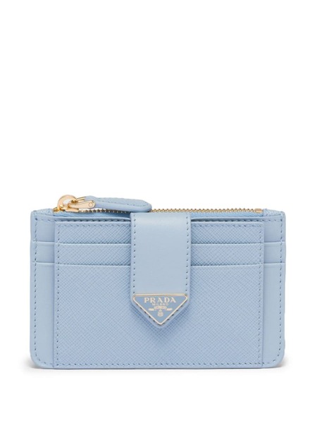  Prada Logo-plaque Zip-fastening Purse - Blue 