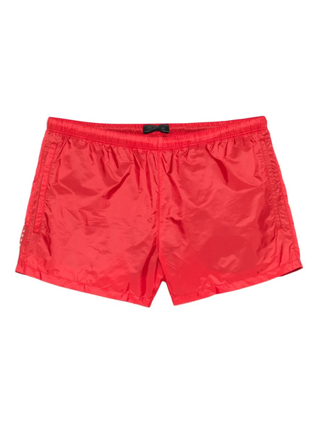  Prada Logo Swim Shorts - Red 