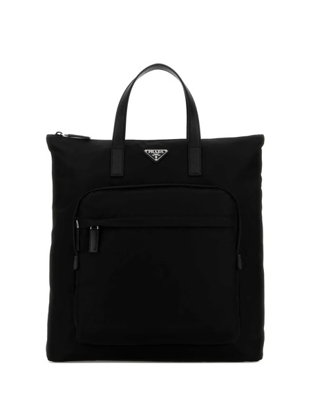  Prada Logo Tote Bag - Black 