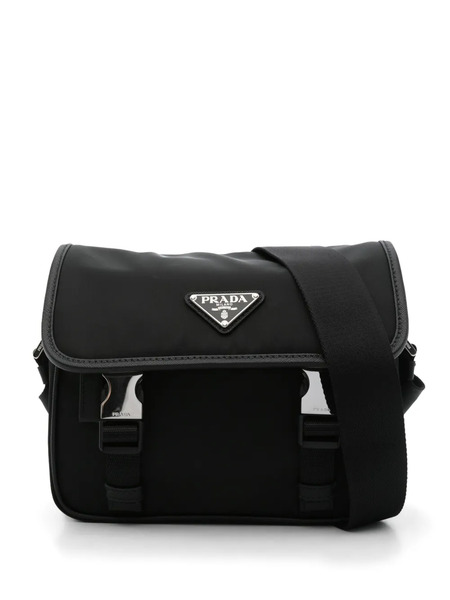  Prada Logo-triangle Shoulder Bag - Black 