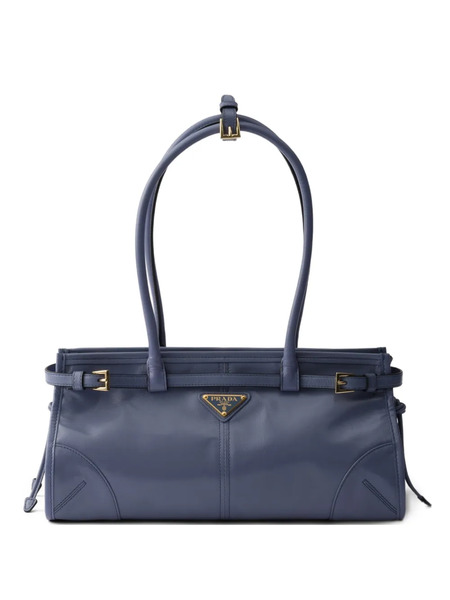  Prada Medium Bonnie Leather Tote Bag - Blue 