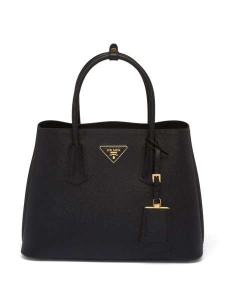  Prada Medium Double Tote Bag - Black 