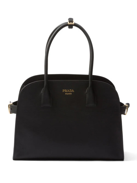  Prada Medium Leather Tote Bag - Black 