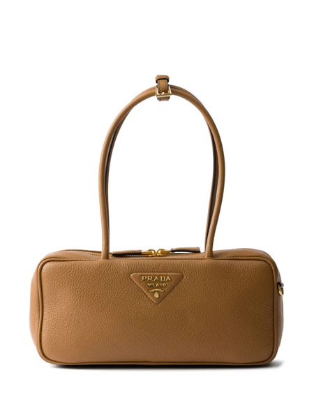  Prada Medium Leather Tote Bag - Brown 