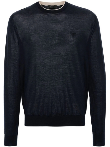  Prada Mélange-effect Cashmere Jumper - Blue 