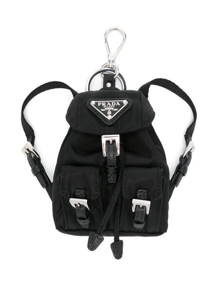  Prada Mini Icon Keyring - Black 