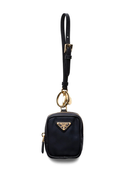  Prada Mini Re-edition 1978 Pouch With Keychain - Black 