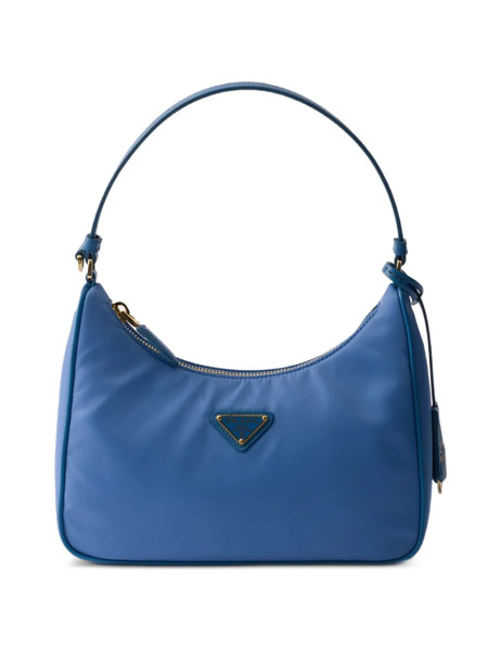  Prada Mini Re-edition 2005 Triangle-logo Tote Bag - Blue 