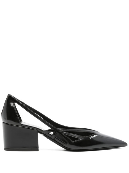  Prada 55mm Debossed-logo Pumps - Black 