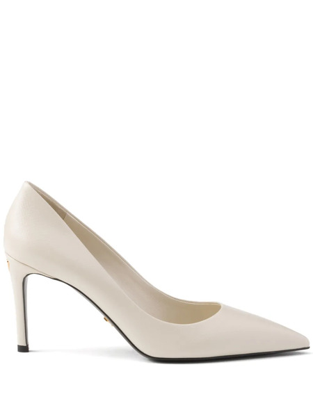  Prada 85mm Leather Pumps - Neutrals 