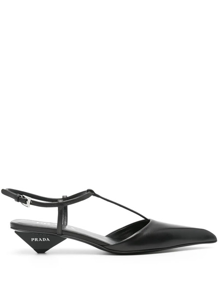  Prada 35mm Pointed-toe Pumps - Black 