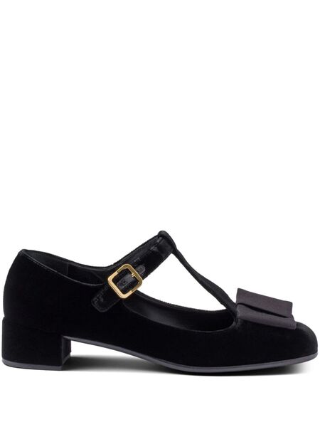  Prada 35mm Velvet Pumps - Black 