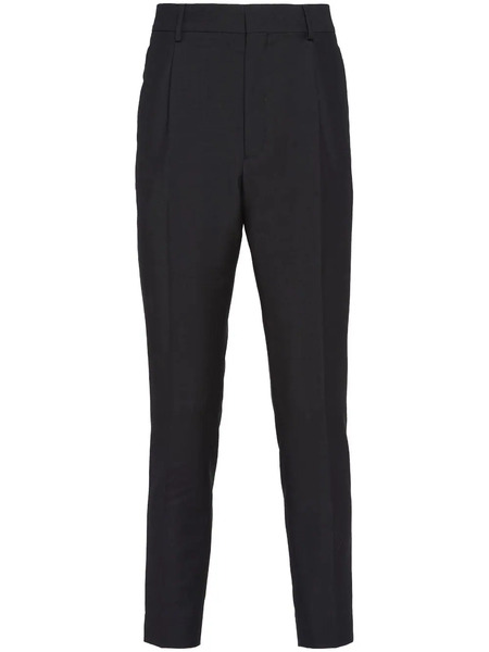  Prada Mohair-wool Tailored Trousers - Black 