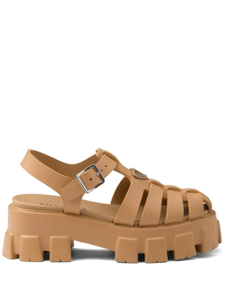  Prada Monolith Platform Sandals - Neutrals 