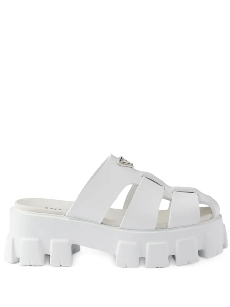  Prada Monolith Sandals - White 