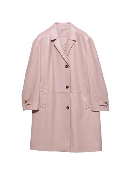  Prada Nappa Leather Coat - Pink 