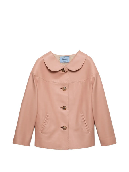  Prada Nappa Leather Jacket - Orange 