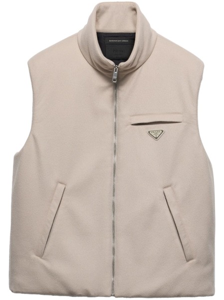  Prada Padded Cashmere Vest - Neutrals 