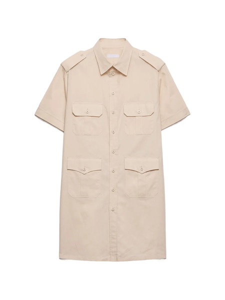  Prada Patch-pocket Short-sleeve Shirt - Neutrals 