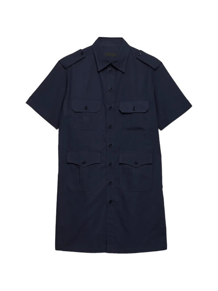  Prada Patch-pockets Short-sleeved Shirt - Blue 