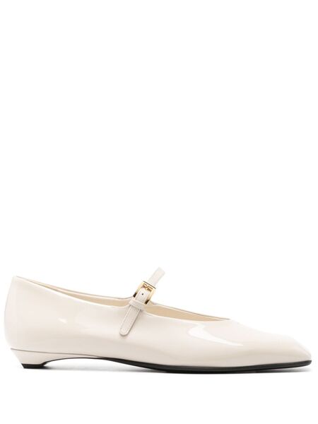  Prada Patent-leather Ballet Flats - Neutrals 