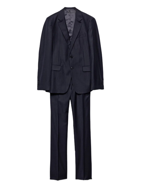  Prada Pinstripe-pattern Notch-lapel Suit - Blue 