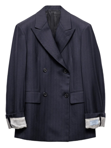  Prada Pinstriped Blazer - Blue 