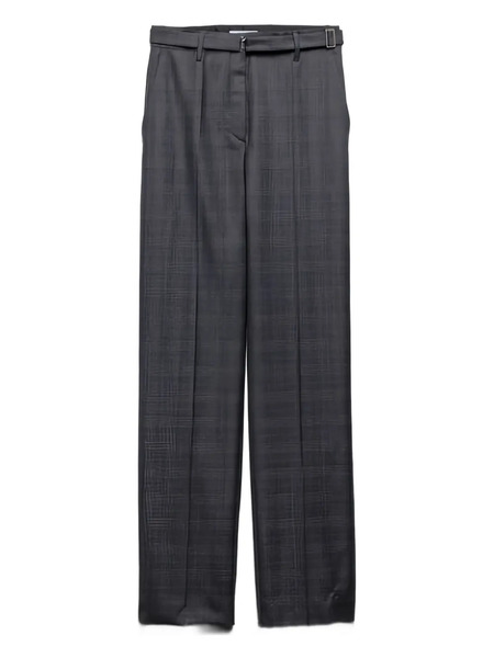  Prada Pleated Belted Trousers - Grey 