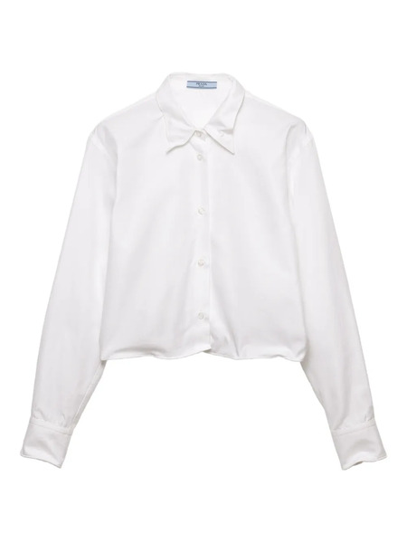  Prada Pointed-collar Shirt - White 