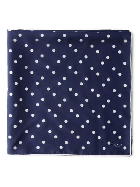  Prada Polka-dot Scarf - Blue 