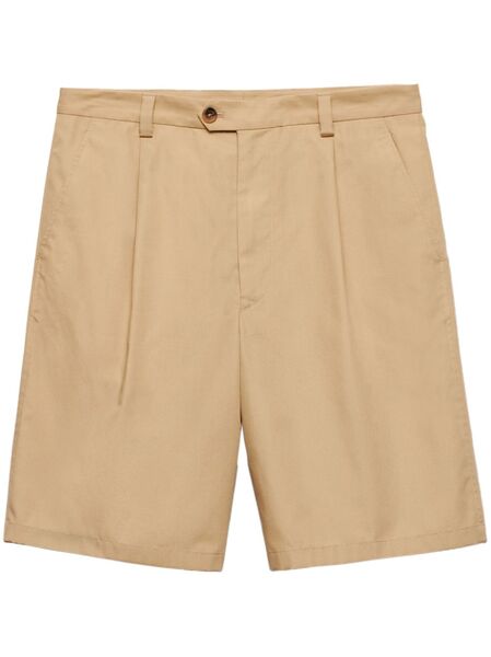  Prada Poplin Bermuda Shorts - Neutrals 