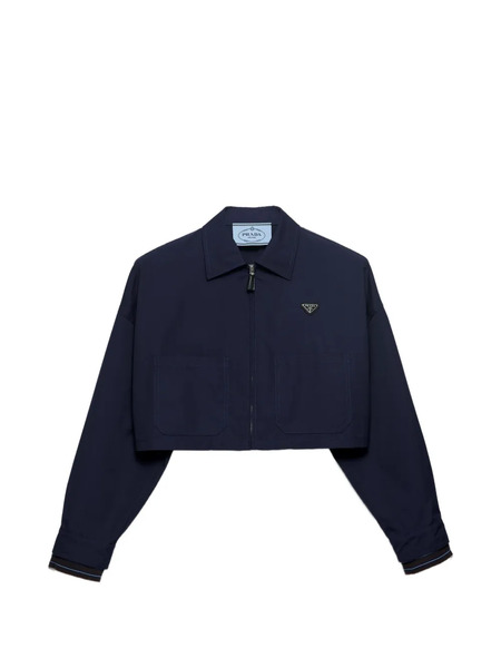  Prada Poplin Blouson Jacket - Blue 