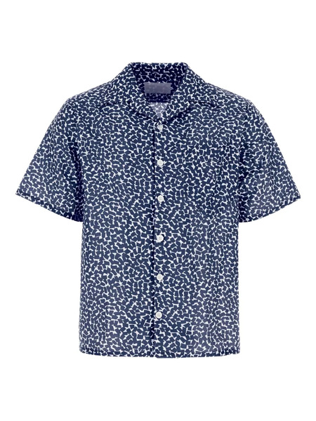  Prada Poplin Print Shirt - Blue 