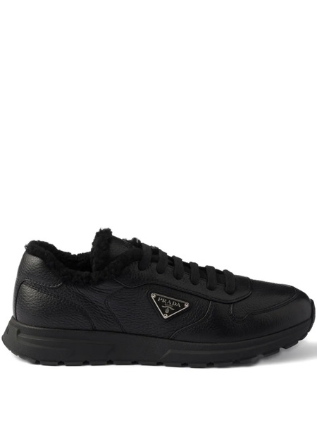  Prada Prax Leather Sneakers - Black 