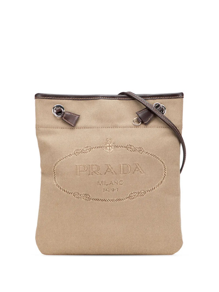  Prada Pre-owned 2013-2025 Canvas Canapa Logo Crossbody Bag - Brown 