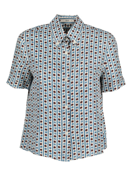  Prada Pre-owned Geometric Short-sleeved Shirt - Neutrals 