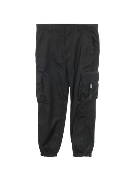  Prada Pre-owned 2000s Logo-plaque Cargo Trousers - Black 
