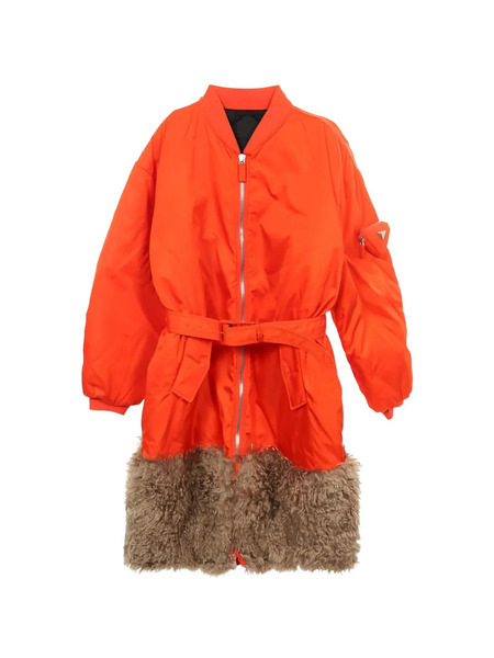  Prada Pre-owned X Raf Simons Re-nylon Coat - Orange 