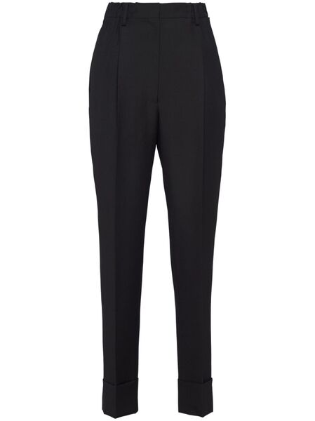  Prada Pressed-crease Tailored Trousers - Black 