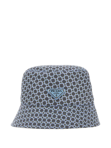  Prada Printed Bucket Hat - Blue 