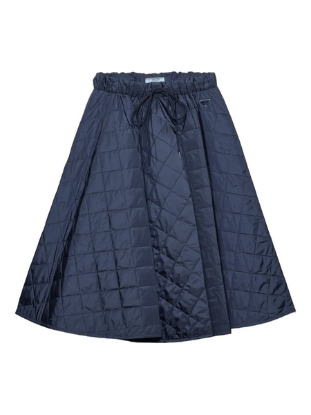  Prada Quilted Midi Skirt - Blue 