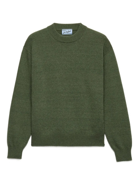  Prada Re-cashmere Triangle-logo Crew-neck Sweater - Green 