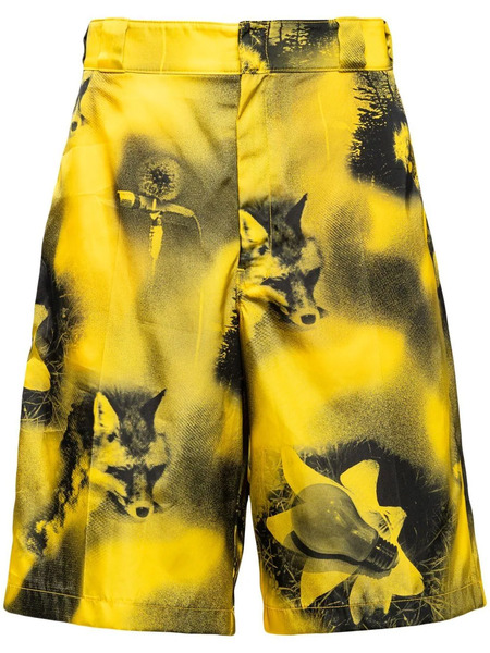  Prada Re-nylon Bermuda Shorts - Yellow 