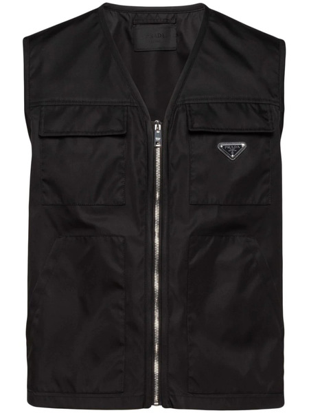  Prada Re-nylon Cargo Vest - Black 