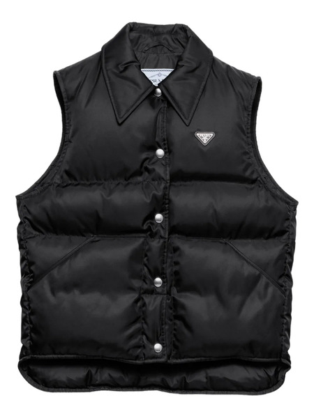  Prada Re-nylon Down Vest - Black 