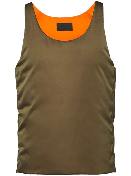  Prada Re-nylon Down Vest - Brown 