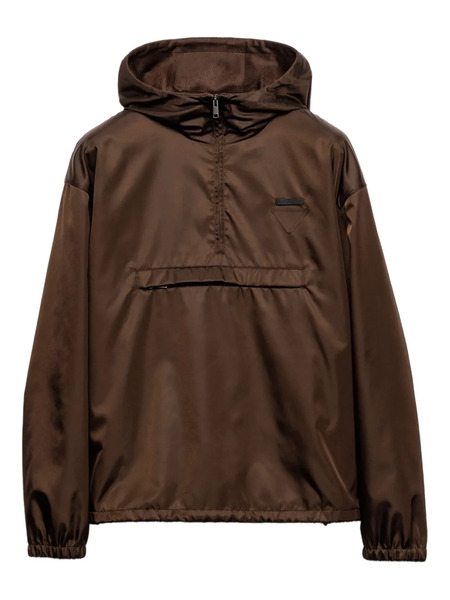  Prada Re-nylon Hooded Jacket - Brown 